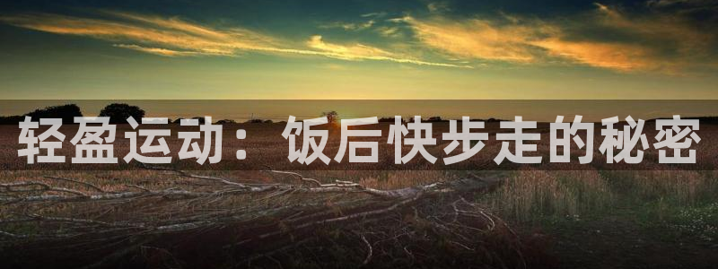 征途国际神州：轻盈运动：饭后快步走的秘密